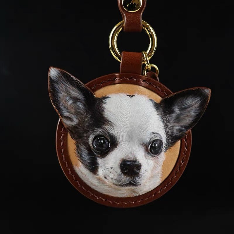 Custom Handmade 3D Leather Pet Sculpted Pendant