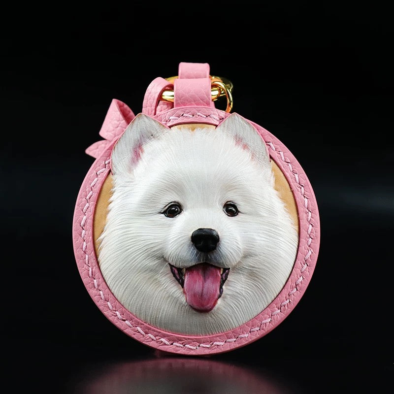 Custom Handmade 3D Leather Pet Sculpted Pendant