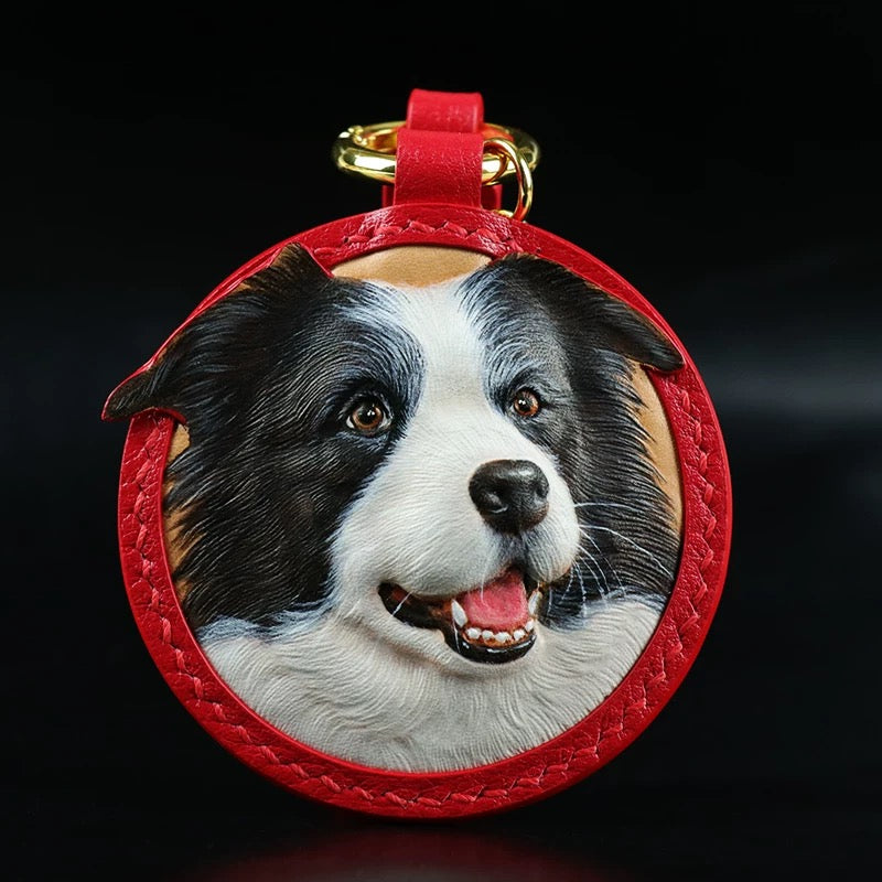 Custom Handmade 3D Leather Pet Sculpted Pendant