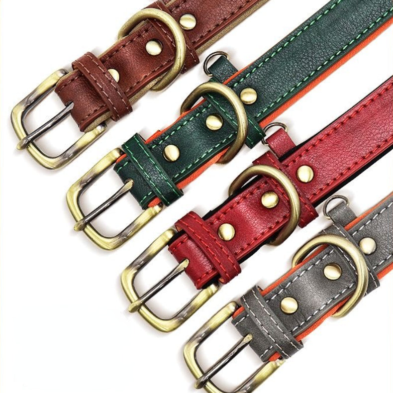 Custom Engraved Pet Information Anti-Lost Faux Leather Pet Collar