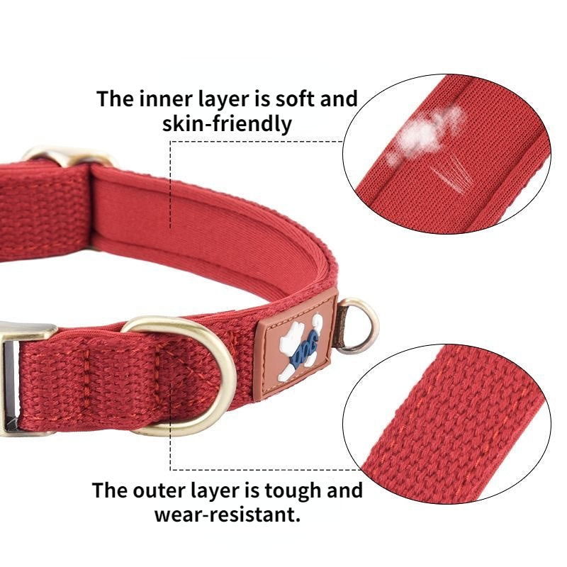 Custom Engraved Pet Information Anti-Lost Pet Webbing Collar