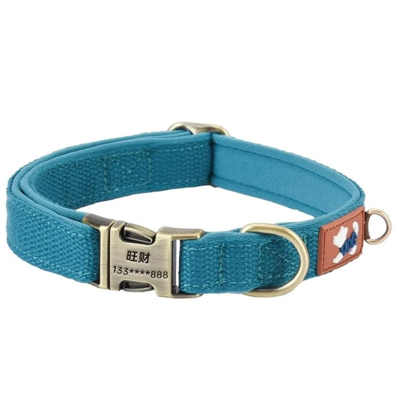 Custom Engraved Pet Information Anti-Lost Pet Webbing Collar