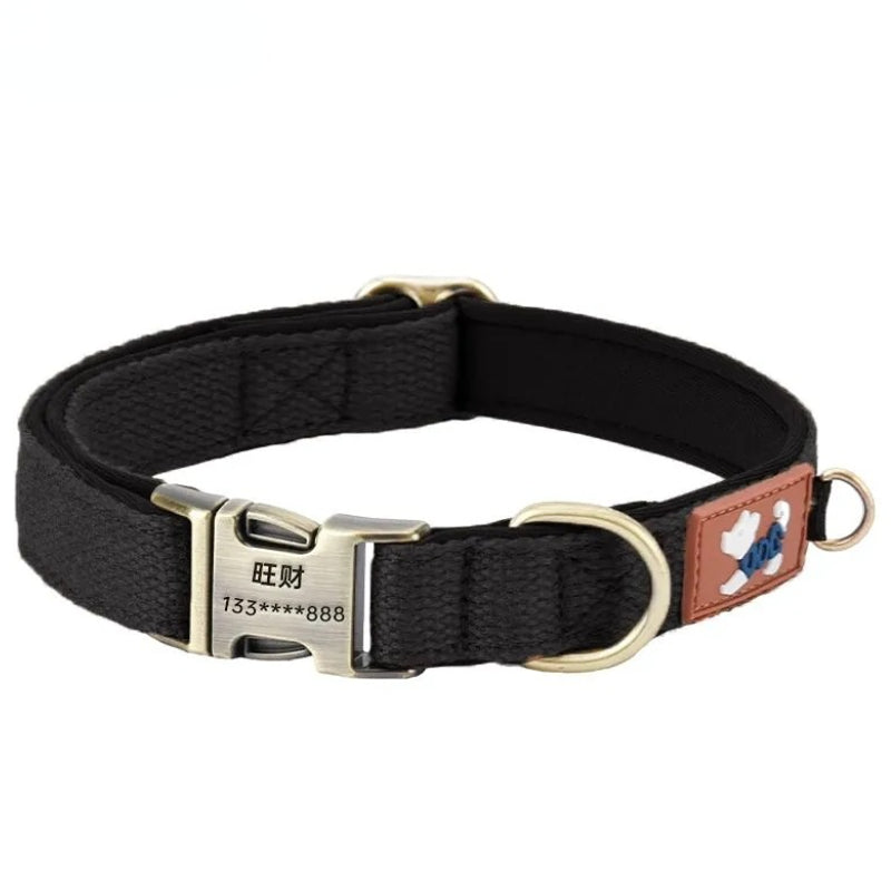 Custom Engraved Pet Information Anti-Lost Pet Webbing Collar