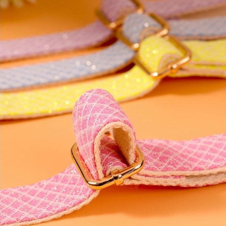 Custom Engraved Pet Information Anti-Lost Pet Macaron-Colored Webbing Collar