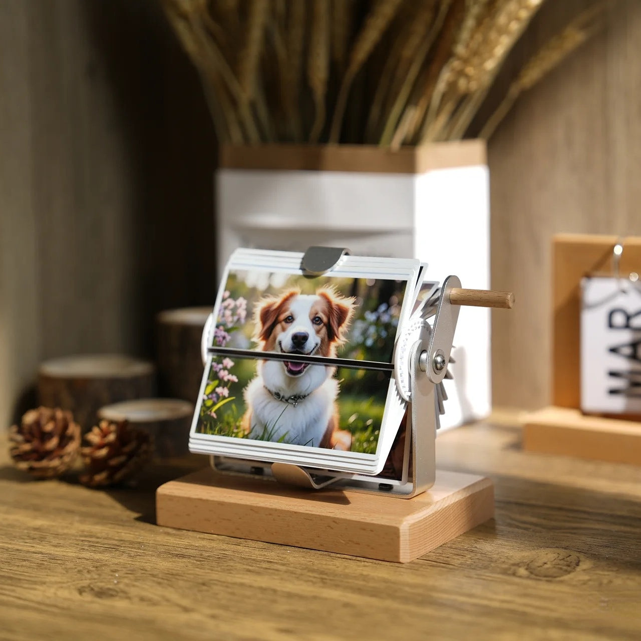 Custom Hand-Crank Photo Album