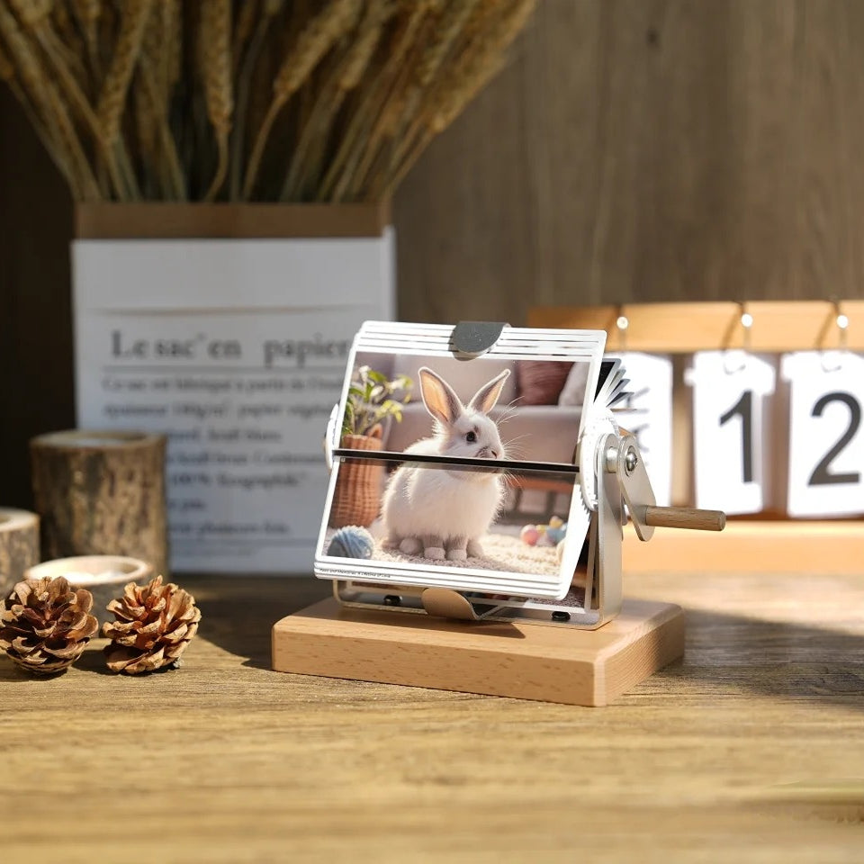 Custom Hand-Crank Photo Album
