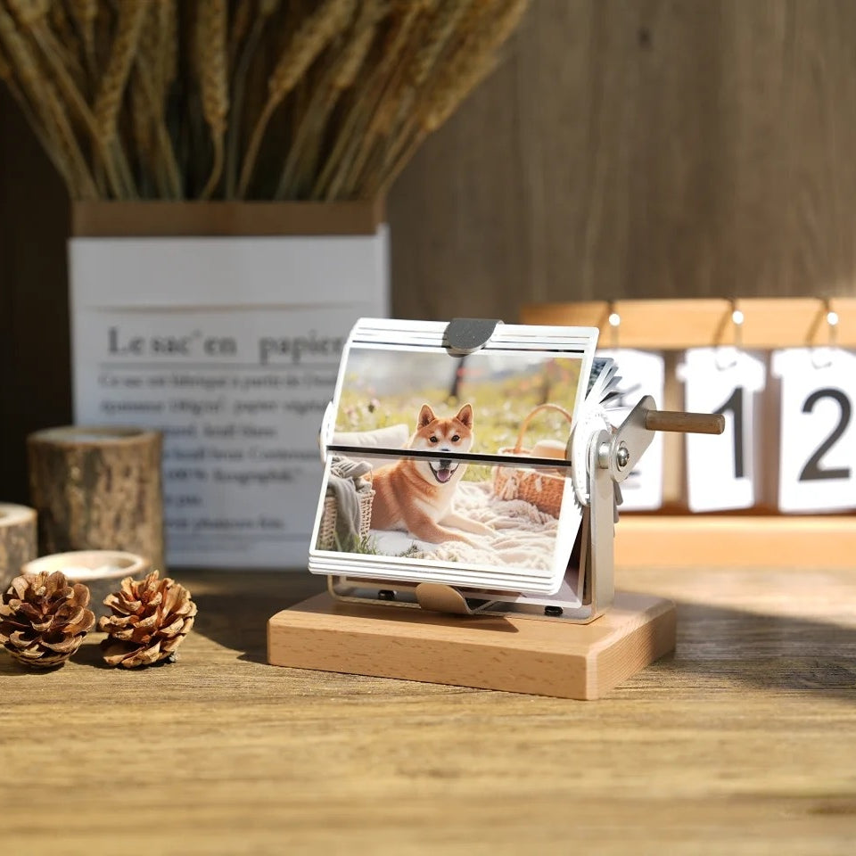 Custom Hand-Crank Photo Album