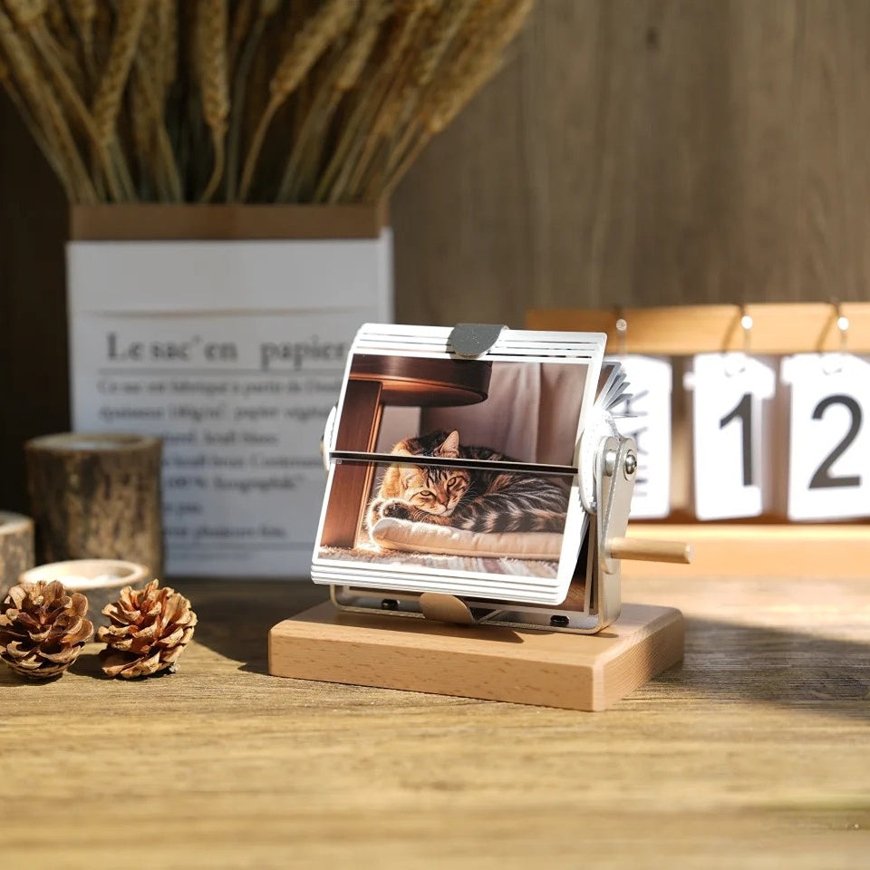 Custom Hand-Crank Photo Album