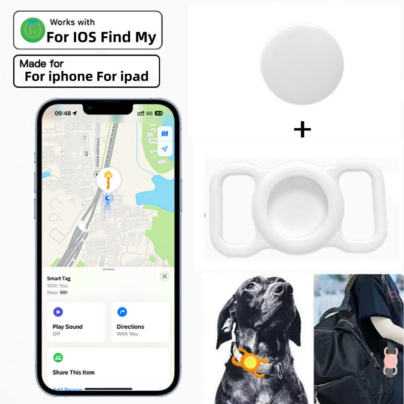 Pet GPS Tracker - Compatible with Apple Find My, Real-Time Location Monitoring for Dogs & Cats(4-piece pack)