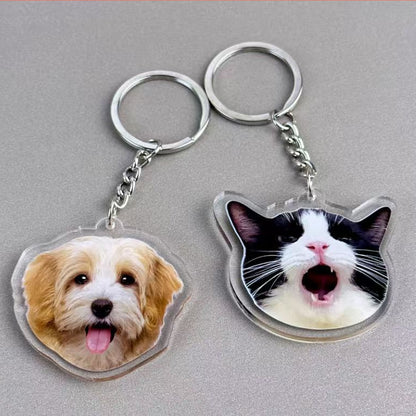 5-Pack Custom Pet Photo Keychain & Backpack Charm