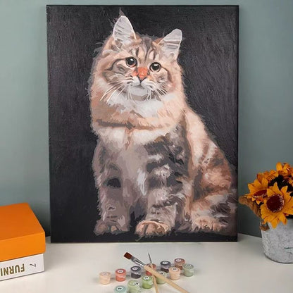 Custom Pet Paint by Numbers Kit – Create Your Own DIY Oil Painting