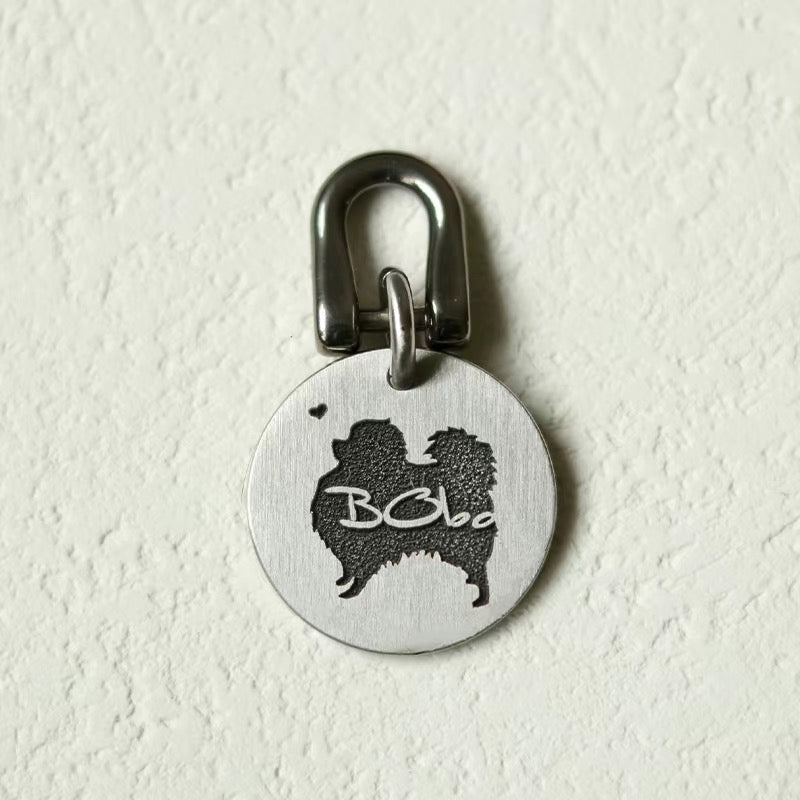 Custom Pet ID Tag with Silhouette Design – Personalized Identification Tag for Dogs & Cats