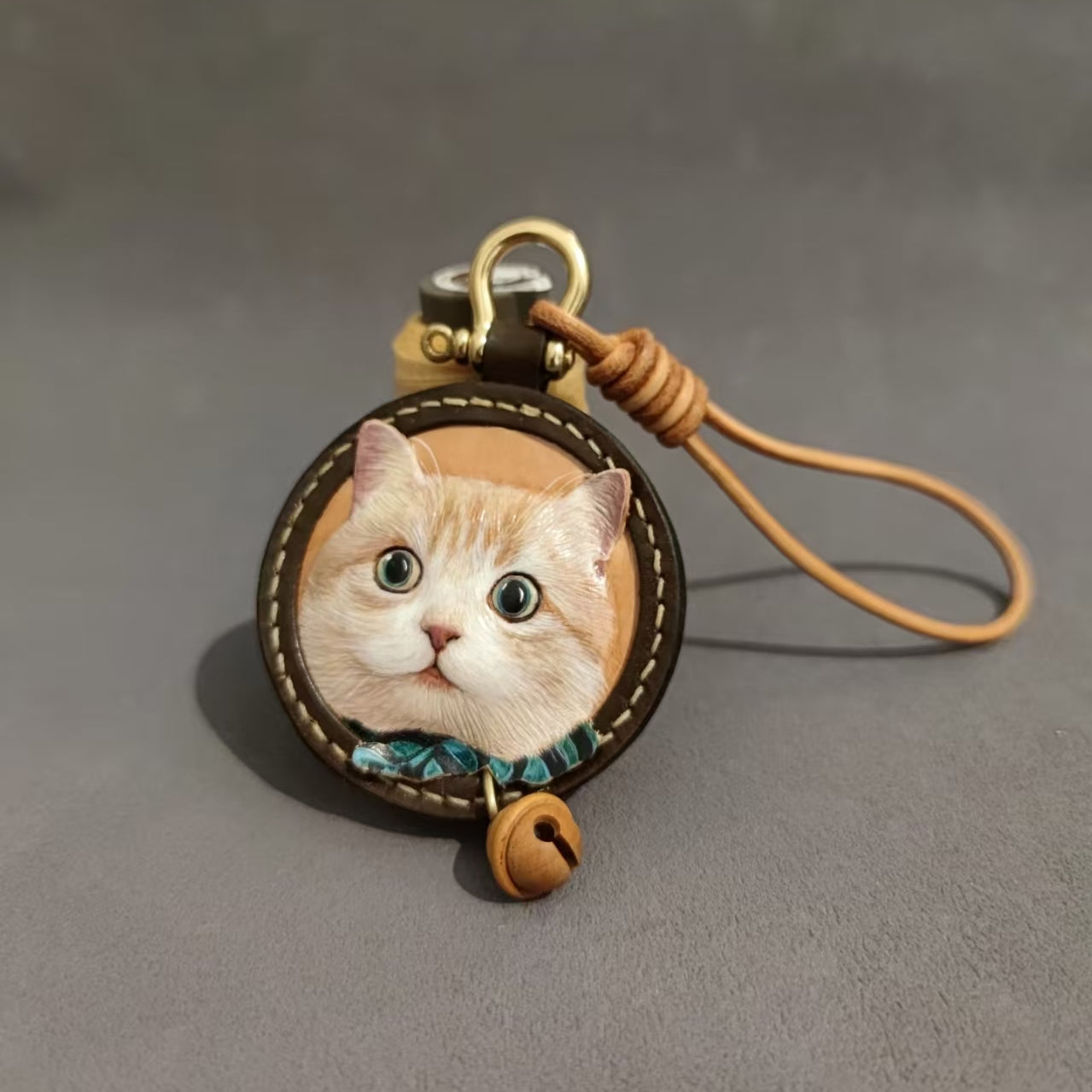 Custom Handmade 3D Leather Pet Sculpted Pendant