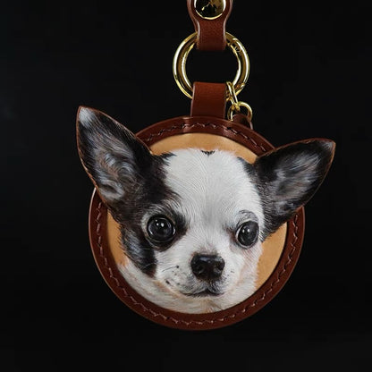 Custom Handmade 3D Leather Pet Sculpted Pendant