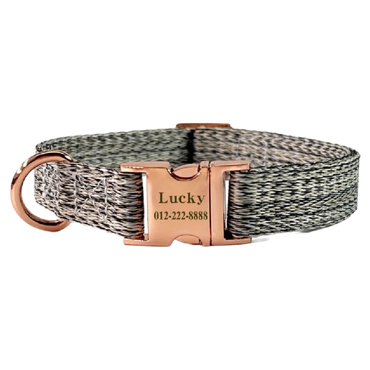 Custom Engraved Pet Information Anti-Lost Pet Webbing Collar