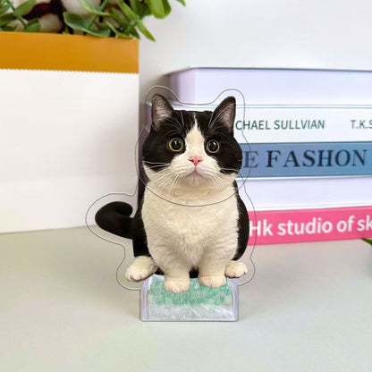 Custom Acrylic Solar-Powered Pet Figurine with Electrically-Operated Shaking Head