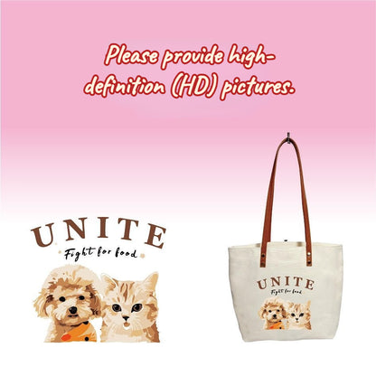 Eco-friendly Canvas Bag Customized with Pet Photos