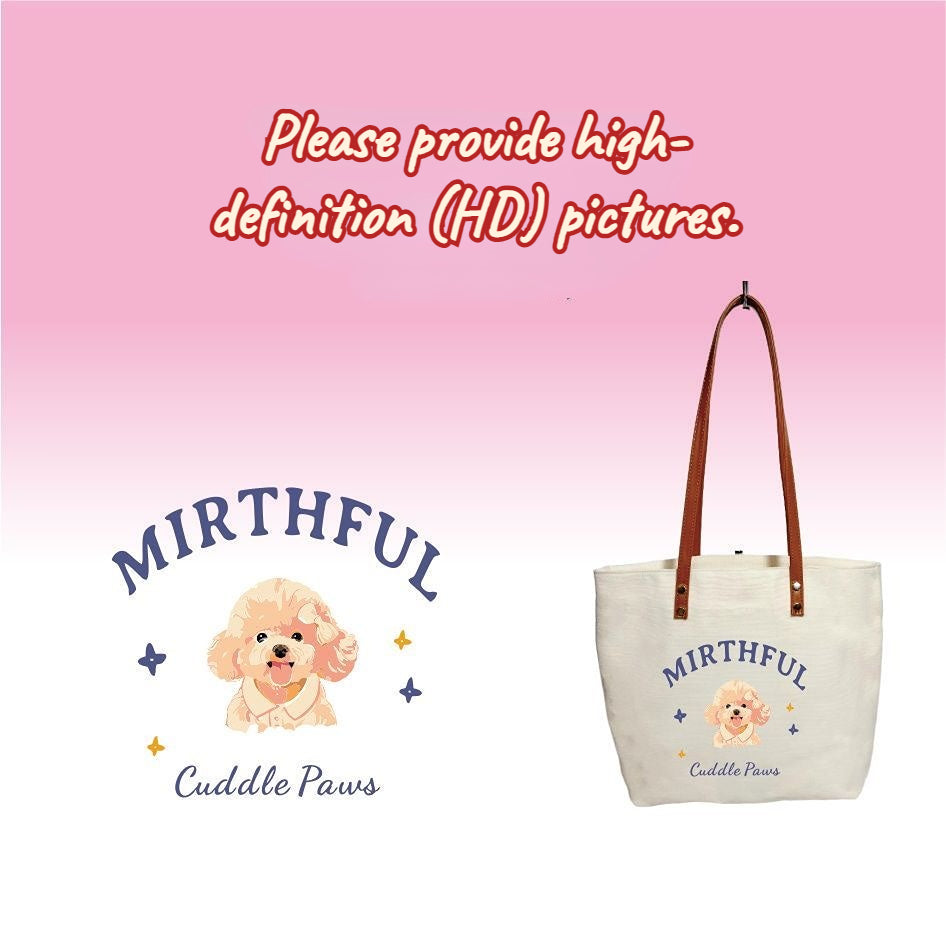 Eco-friendly Canvas Bag Customized with Pet Photos