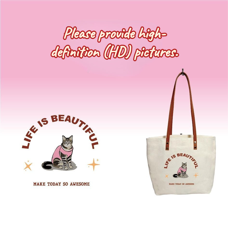 Eco-friendly Canvas Bag Customized with Pet Photos
