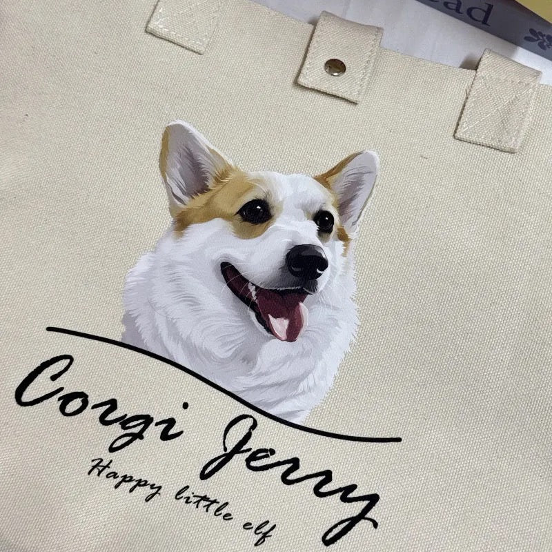 Eco-friendly Canvas Bag Customized with Pet Photos