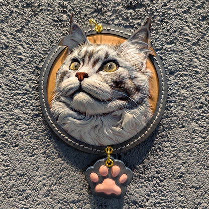 Custom Handmade 3D Leather Pet Sculpted Pendant